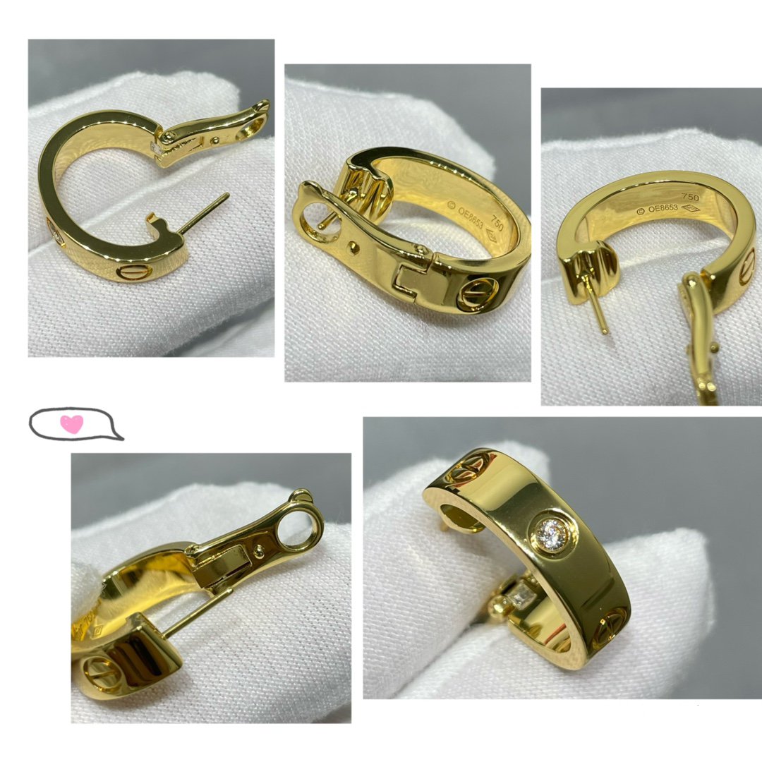 [GALE]LOVE 5.5MM 1 DIAMOND EARRINGS