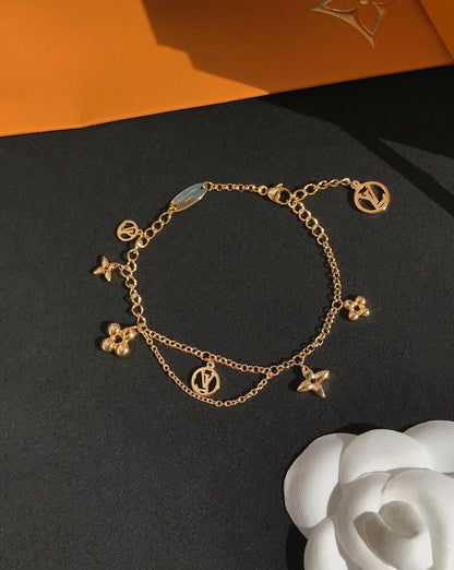 [GALE]BLOOMING PINK GOLD MOP BRACELET