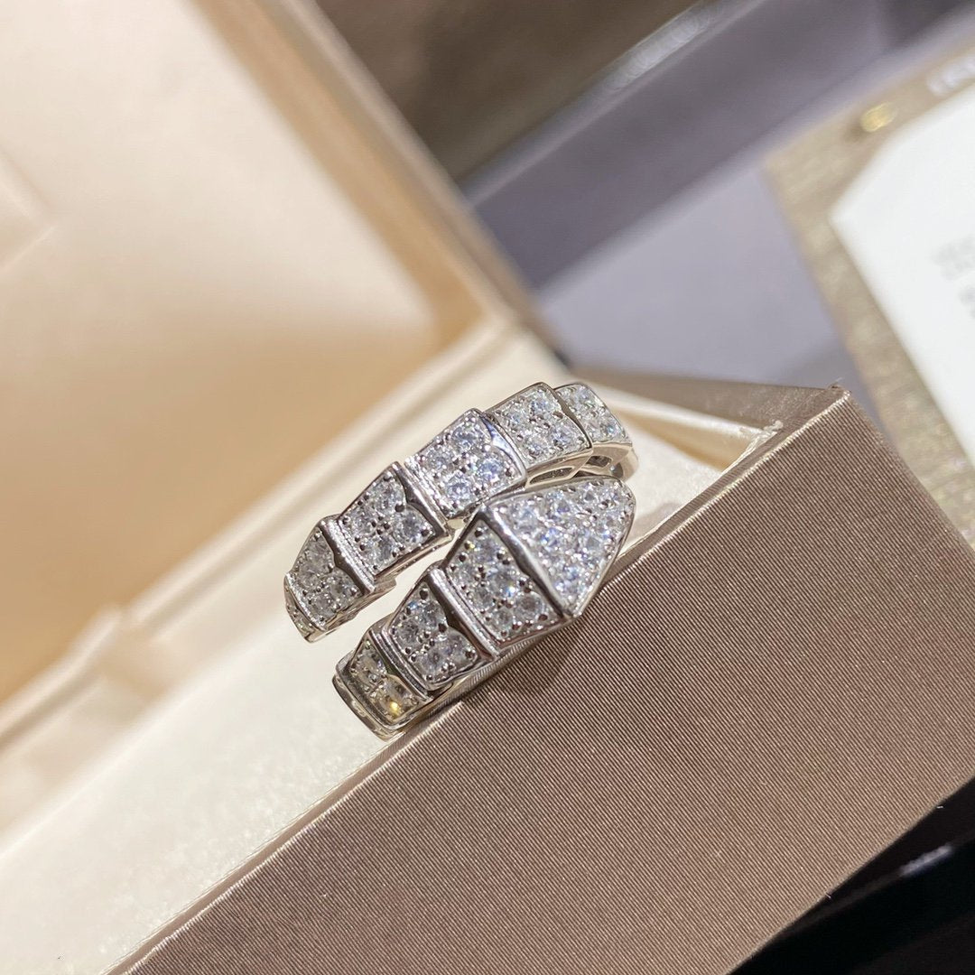 [GALE]SERPENTI RING SILVER DIAMOND PAVED