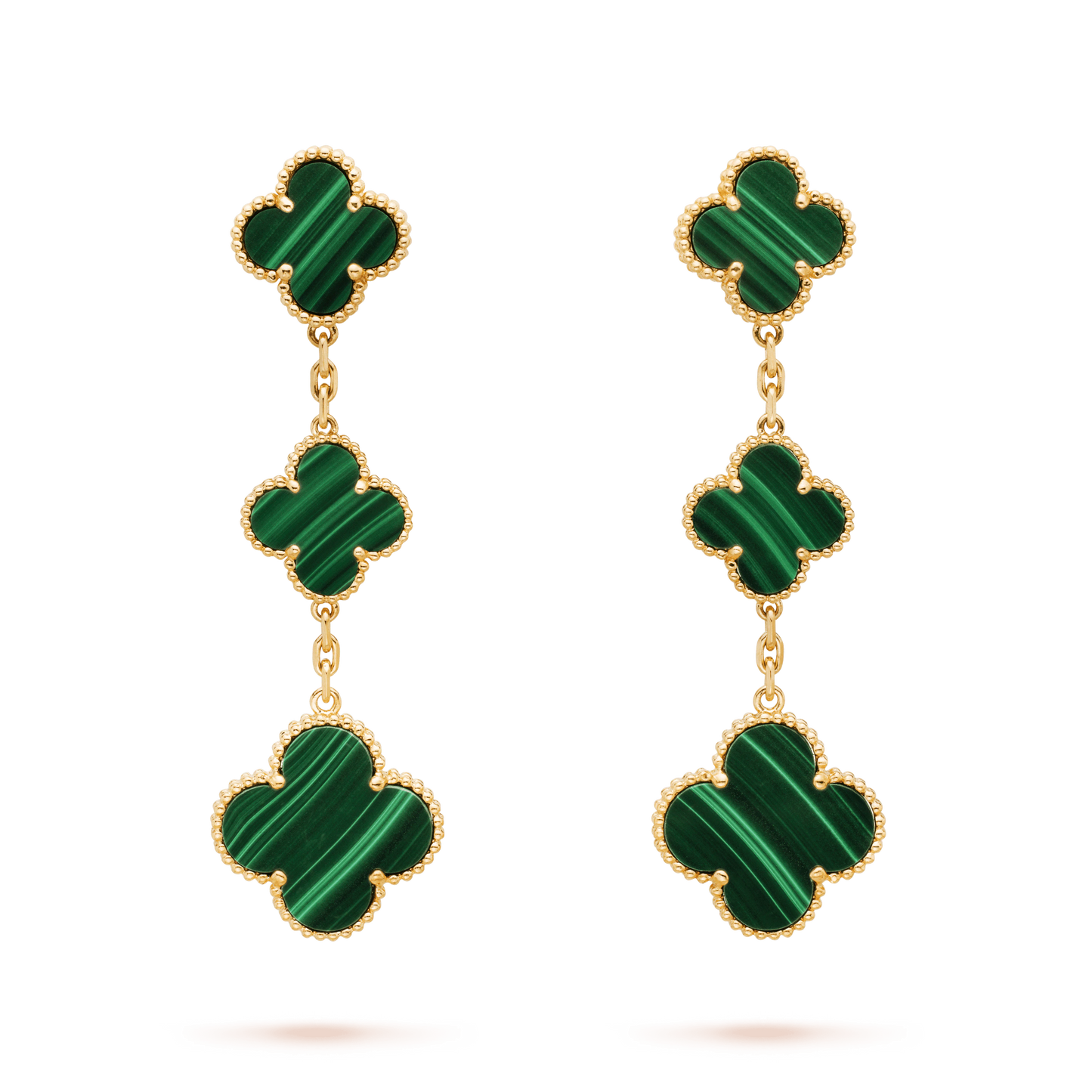 [GALE]CLOVER MALACHITE 3 MOTIFS GOLD