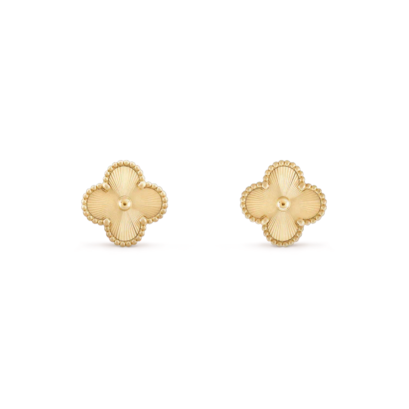 [GALE]CLOVER MINI 9.5MM LASER EARRINGS