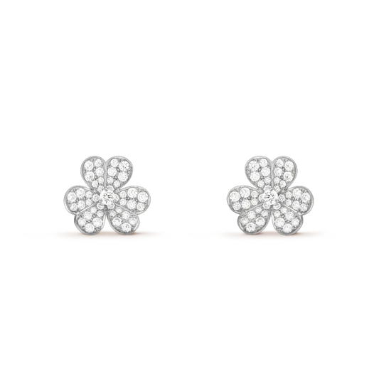[GALE]CLOVER COMOS DIAMOND EARRINGS SILVER