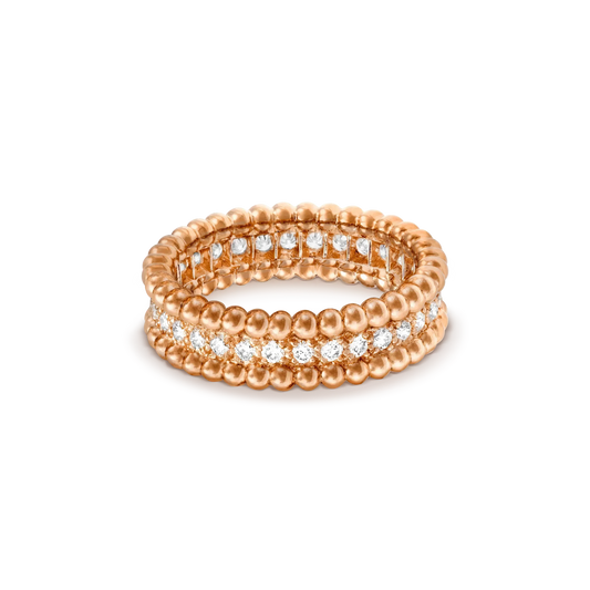 [GALE]PERLEE DIAMOND ROSE GOLD RING