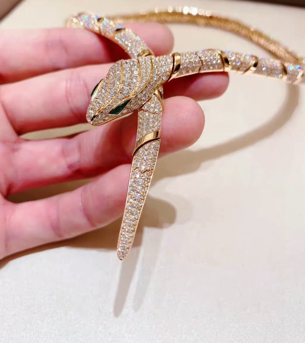 [GALE]HAUTE COUTURE GOLD SERPENTI NECKLACE
