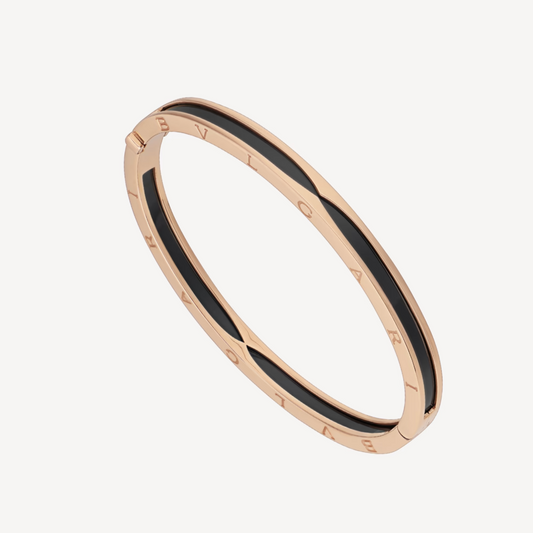 [GALE]ZERO 1 PINK GOLD WITH BLACK CERAMIC BRACELET