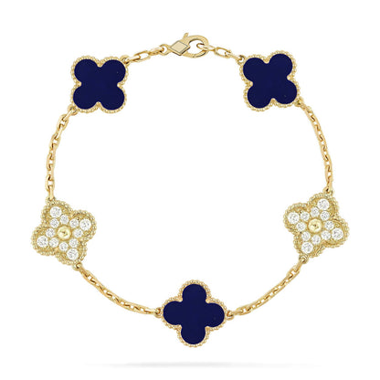 [GALE]CLOVER 5 MOTIF LAPIS LAZULI BRACELET COLLECTION