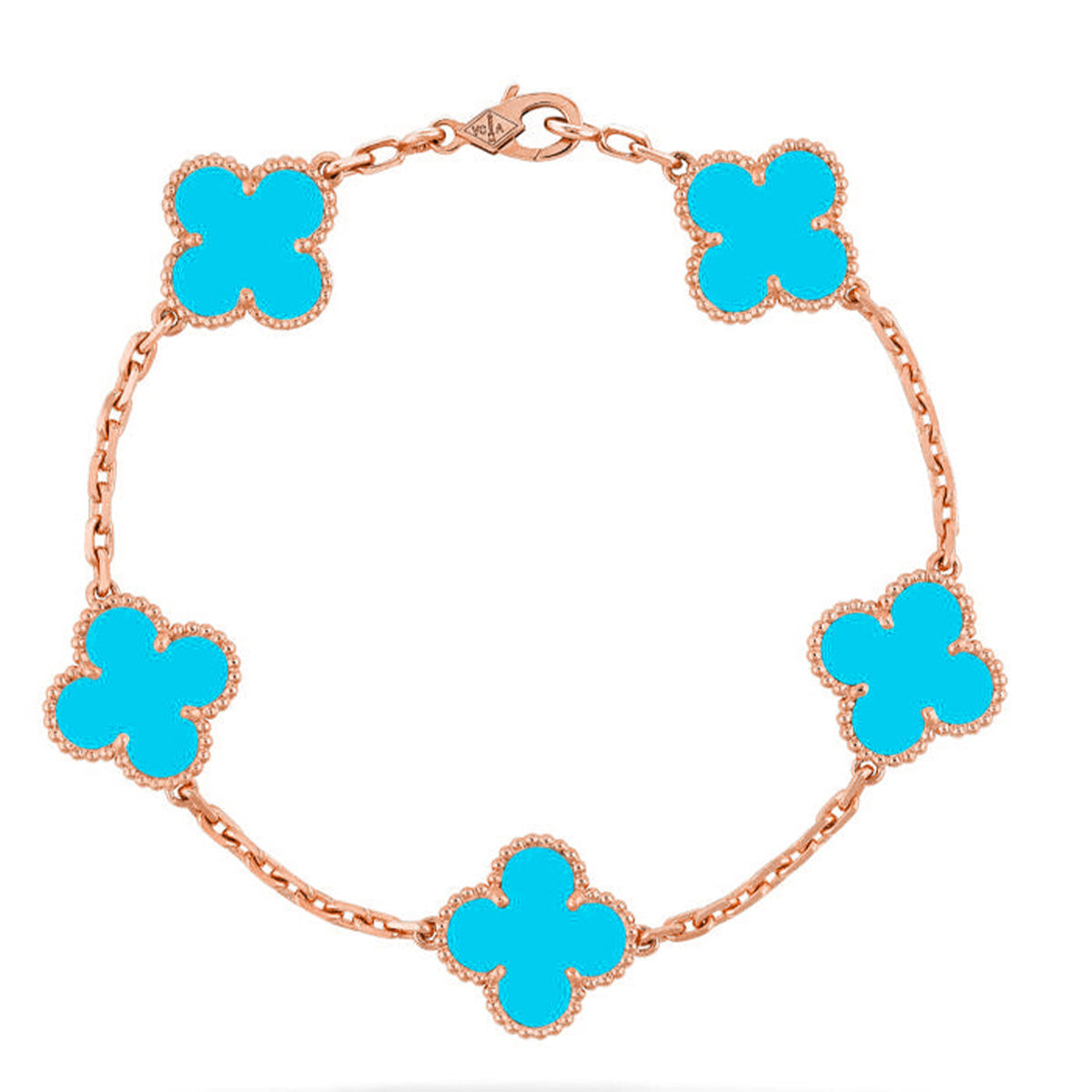 [GALE] CLOVER 5 MOTIF TURQUOISE BRACELET COLLECTION