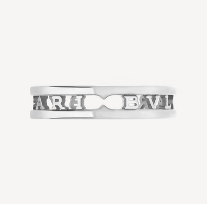 [GALE]ZERO 1 ONE-BAND WITH OPENWORK LOGO SPIRAL RING