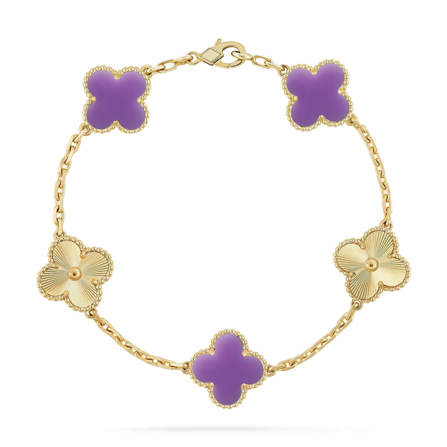 [GALE]CLOVER 5 MOTIF LIGHT PURPLE BRACELET COLLECTION