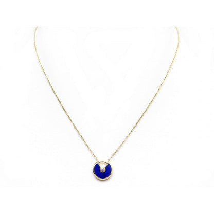 [GALE]AMULETTE ROSE GOLD AGATE NECKLACE