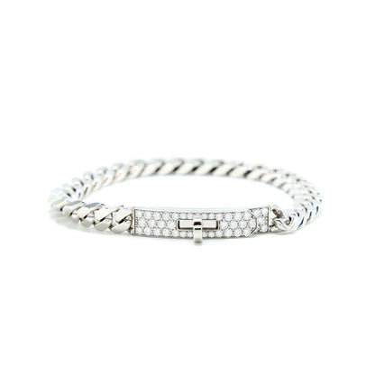 [GALE]KELLY CHAIN SILVER DIAMOND BRACELET