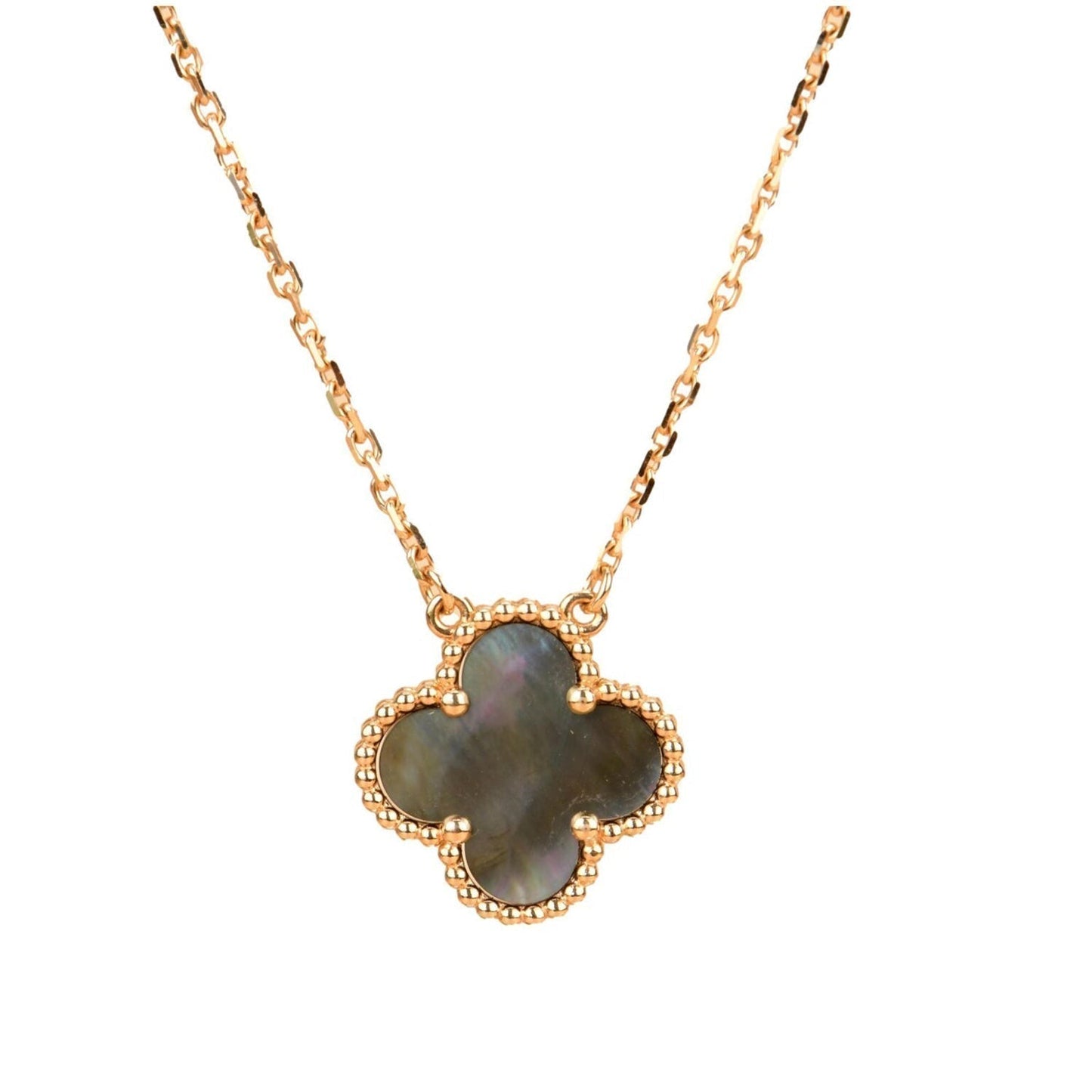 [GALE]CLOVER 15MM  GRAY MOTHER OF PEARL NECKLACE