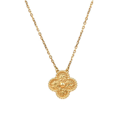 [GALE]CLOVER 15MM  BRONZING NECKLACE