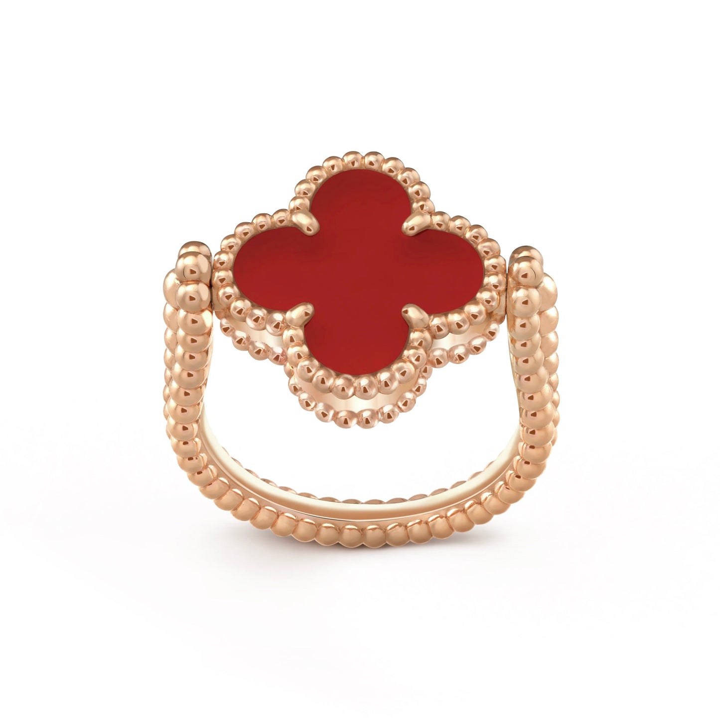 [GALE]CLOVER RIVERSIBLE PINK GOLD RING