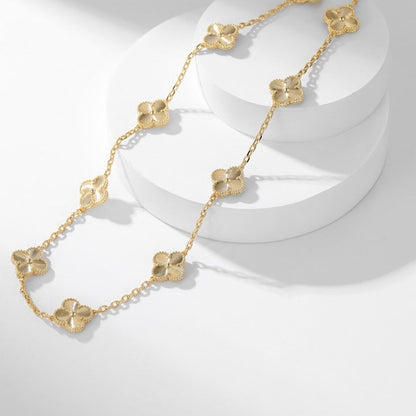 [GALE]CLOVER 10 MOTIFS LASER NECKLACE