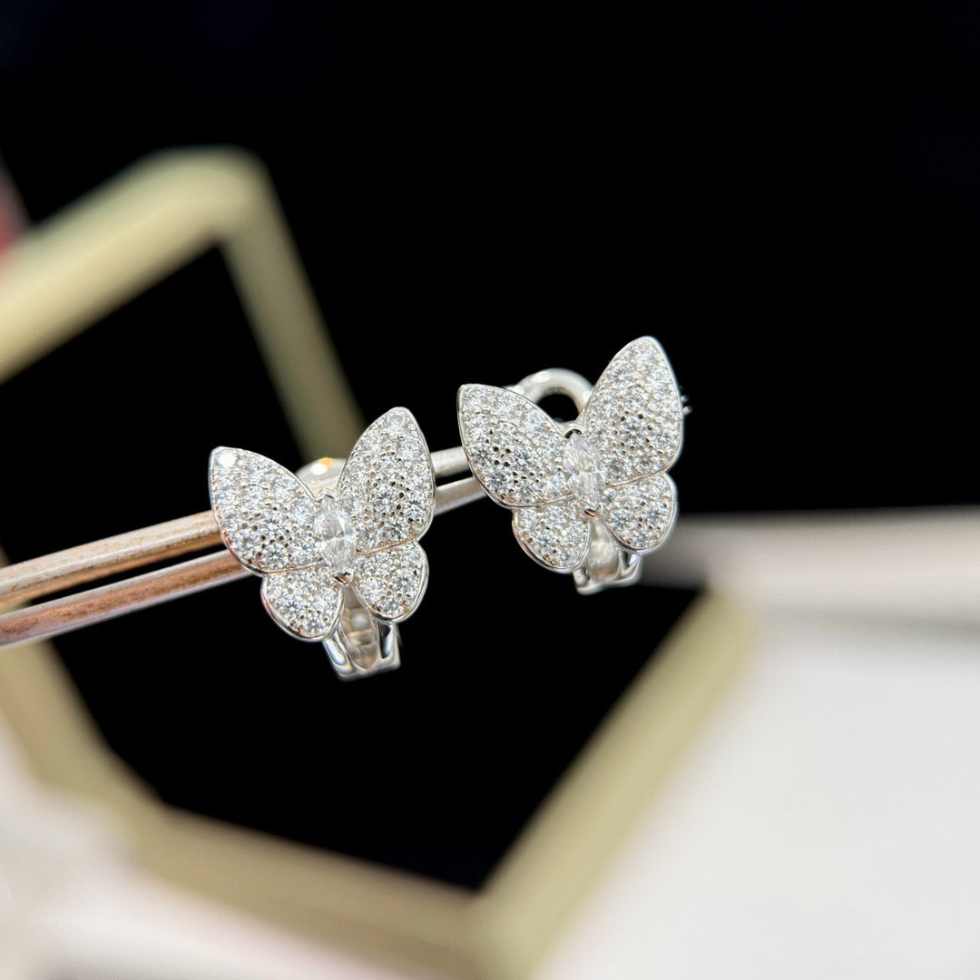 [GALE]BUTTERFLY ALL DIAMOND EARRINGS