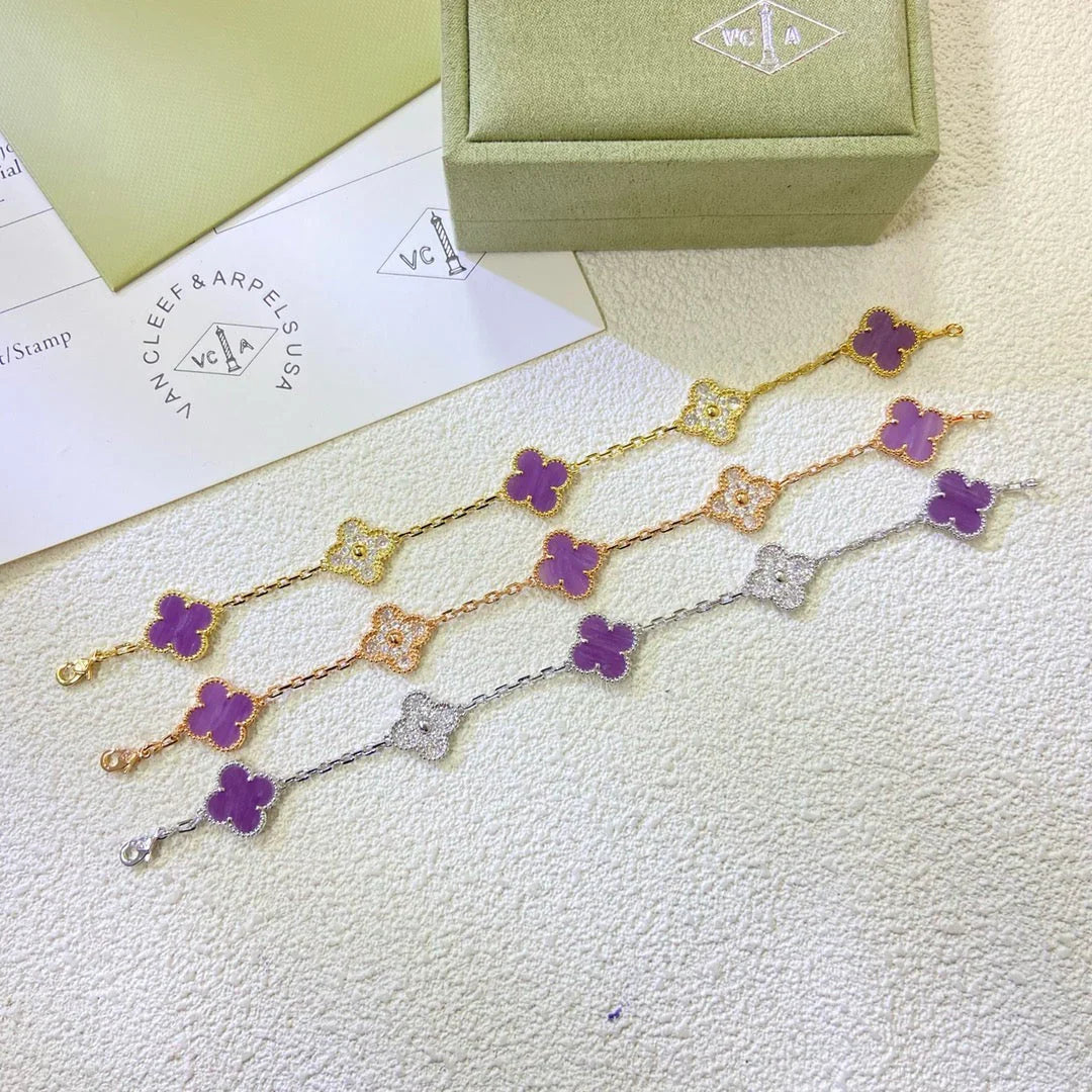 [GALE] CLOVER 5 MOTIF VIOLET BRACELET COLLECTION