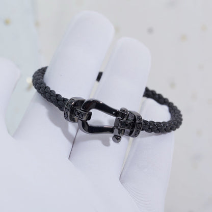 [GALE]FORCE LARGE SERIES HORSESHOE BLACK SAMURAI BRACELET