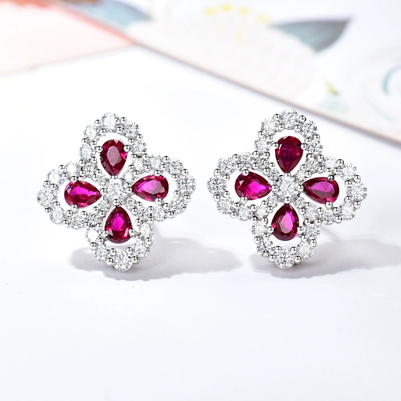 [GALE]LOOP EARRINGS FULL MOTIF DIAMOND 16MM