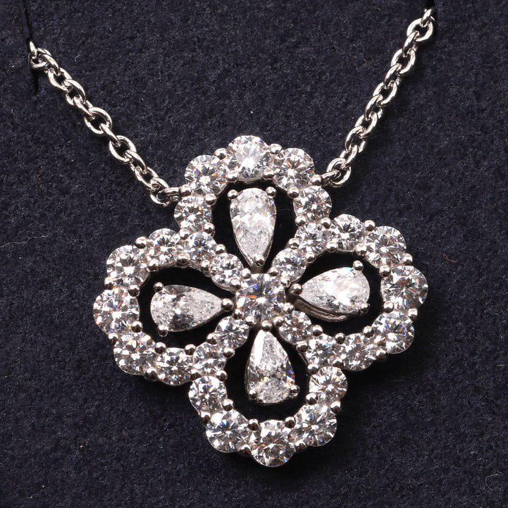 [GALE]LOOP NECKLACE FULL MOTIF DIAMOND 16MM MULTIPLE COLORS