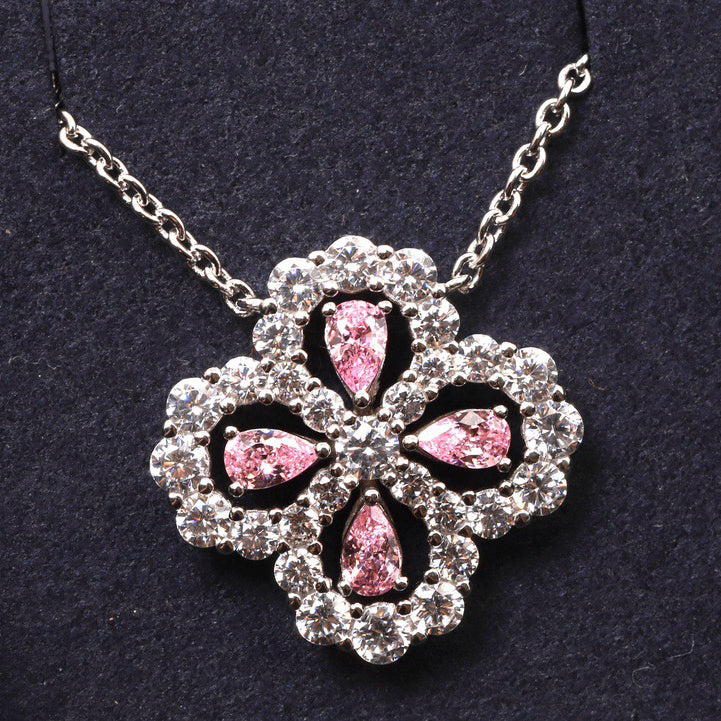 [GALE]LOOP NECKLACE FULL MOTIF DIAMOND 16MM MULTIPLE COLORS