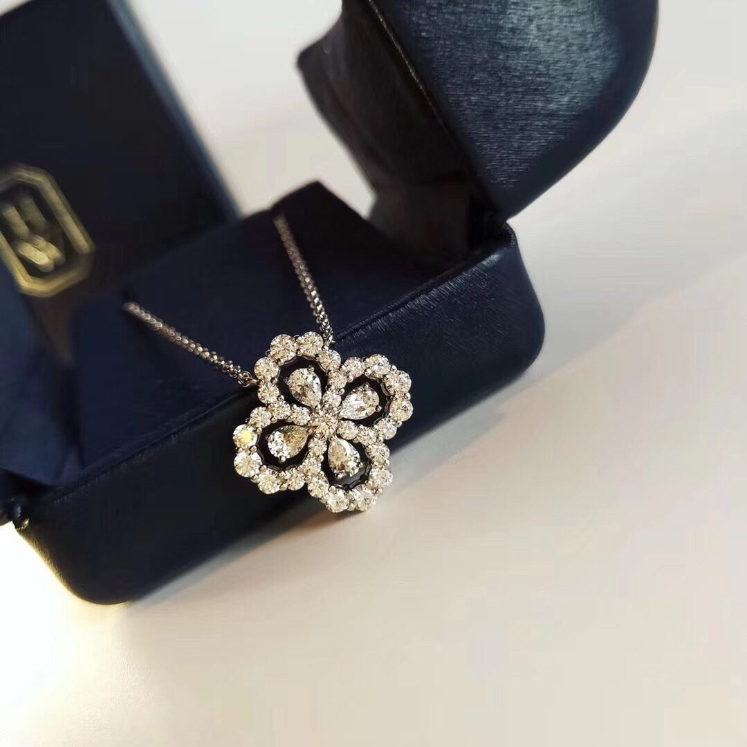 [GALE]LOOP NECKLACE FULL MOTIF DIAMOND 16MM MULTIPLE COLORS