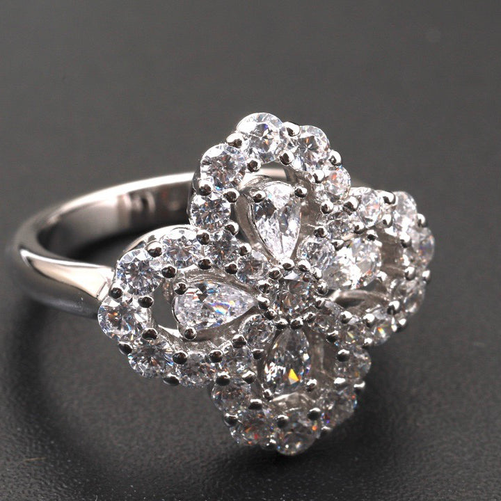 [GALE]LOOP RING FULL MOTIF DIAMOND 16MM SILVE