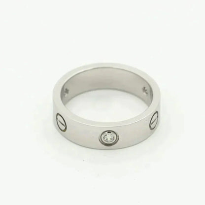 [GALE]LOVE RING 5.5MM 3 DIAMONDS SILVER