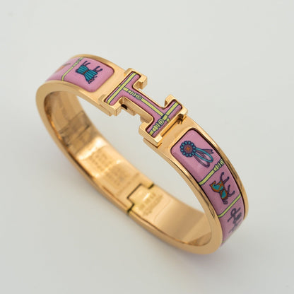[GALE]H PINK GOLD BRACELET PINK CERAMIC