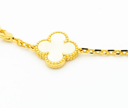 [GALE]CLOVER BRACELET 5 MOTIFS ONYX MOP