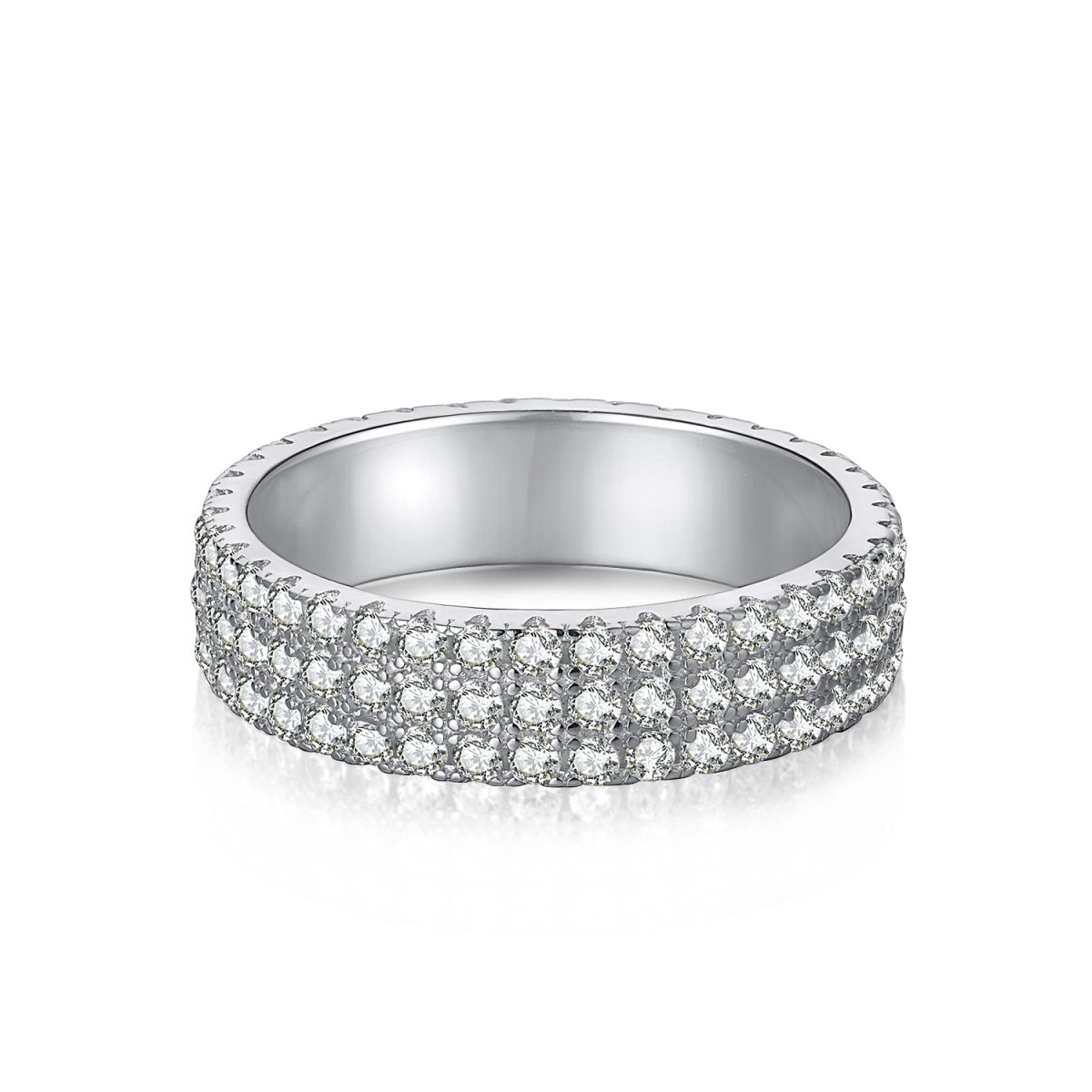 [GALE]Dainty Round Cut Tennis Ring