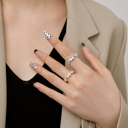 [GALE]Delicate Multi Cut Ring