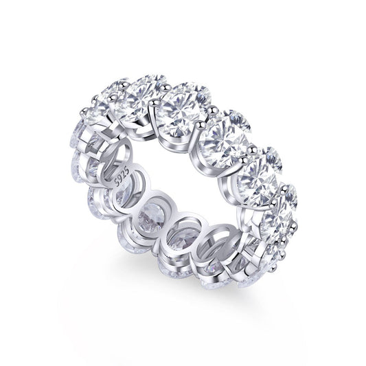 [GALE]Dainty Elongated Cushion Cut Tennis Ring