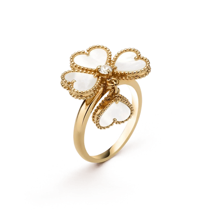 [GALE]SWEET CLOVER WHITE MOP RING