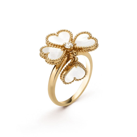 [GALE]SWEET CLOVER WHITE MOP RING