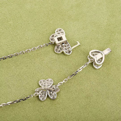 [GALE]FRIVOLE SILVER 9 FLOWERS NECKLACE