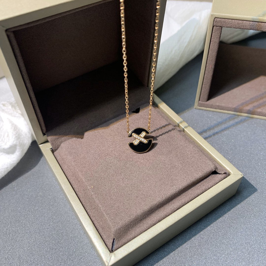 [GALE]JEUX DE PINK GOLD DIAMOND NECKLACE