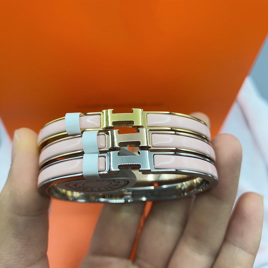 [GALE]CLASSIC HM CLIC  PINK 8MM ENAMEL BRACELET