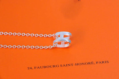 [GALE]HM NECKLACE H LETTER OVAL SERIES
