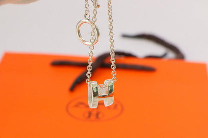 [GALE]HM NECKLACE H LETTER OVAL SERIES