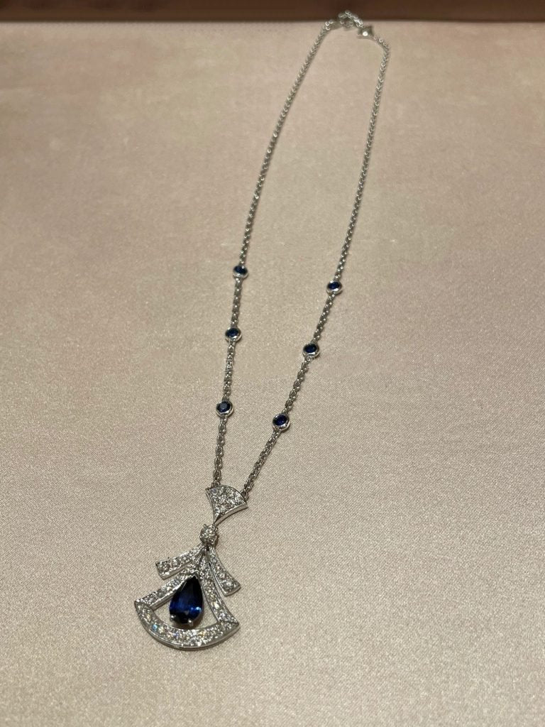 [GALE]DREAM NECKLACE AGATE DIAMOND SILVER