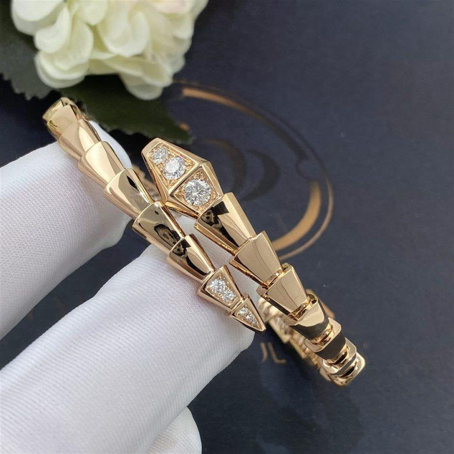 [GALE]SERPENTI BRACELET DIAMONDS PINK GOLD
