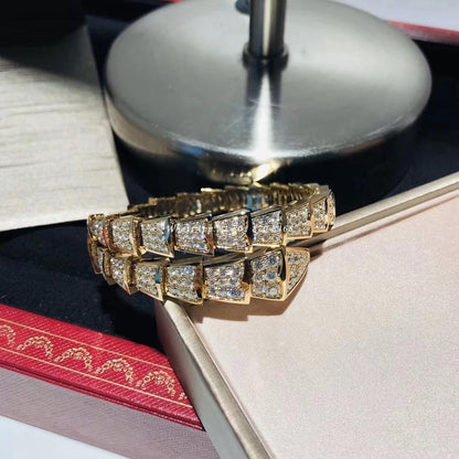 [GALE]SERPENTI BRACELET 8MM GOLD DIAMOND