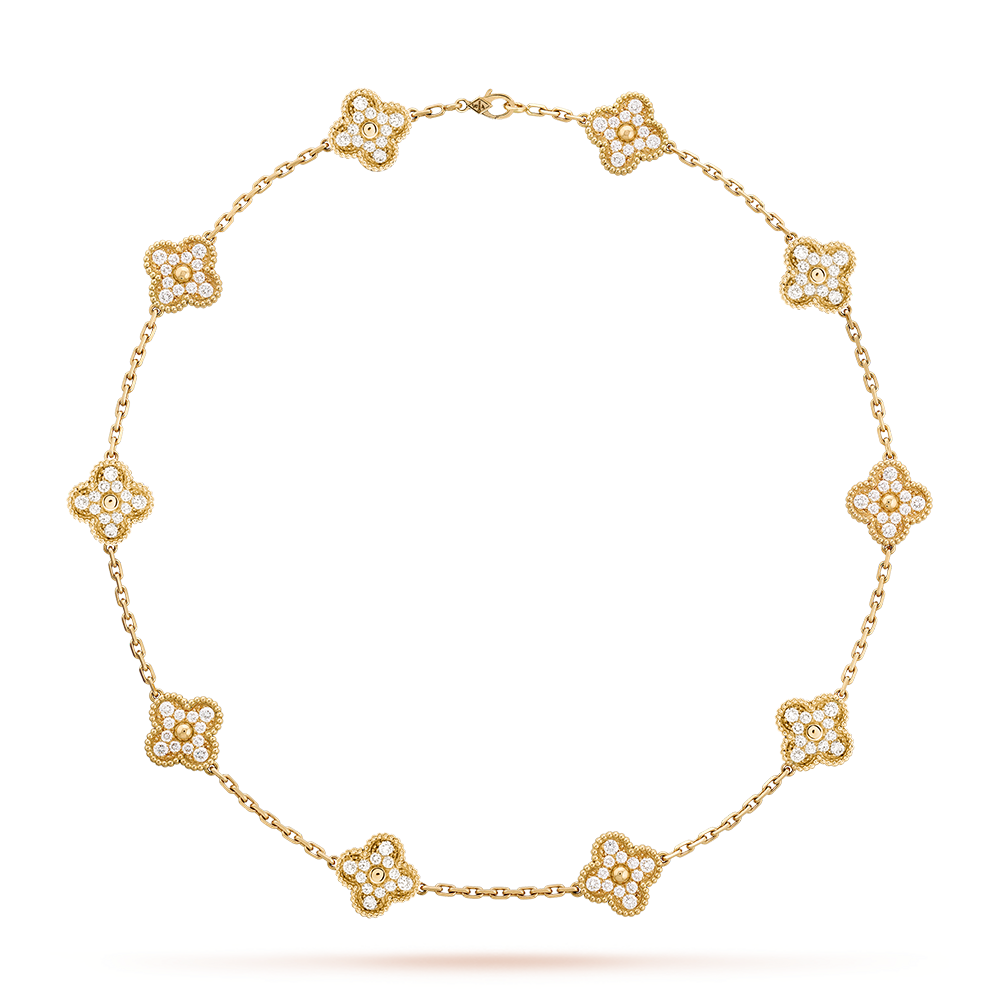 [GALE]]CLOVER 10 MOTIFS DIAMOND NECKLACE