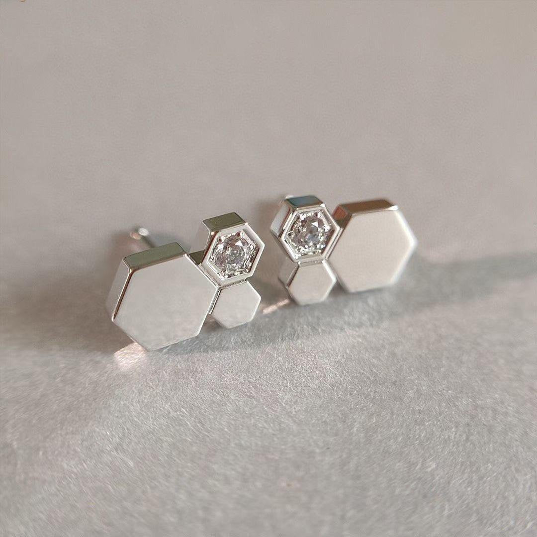 [GALE]BEE LOVE SILVER DIAMOND EARRINGS