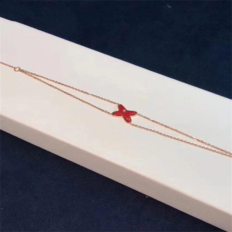 [GALE]JEUX BRACELET CARNELIAN PINK GOLD 1 DIAMOND