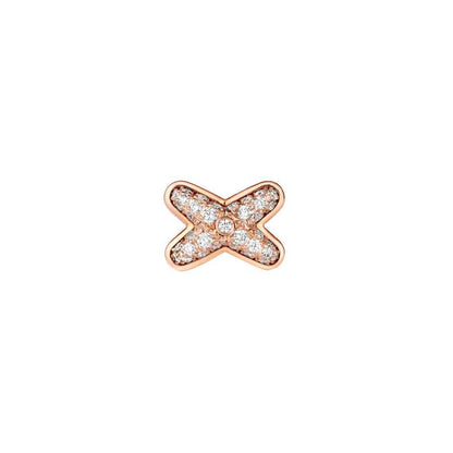 [GALE]JEUX DE PINK GOLD DIAMOND EARRINGS