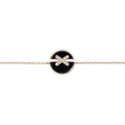 [GALE]JEUX DE BRACELET ONYX PINK GOLD DIAMOND