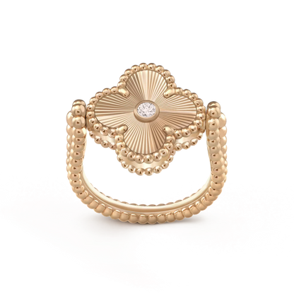 [GALE]CLOVER RIVERSIBLE PINK GOLD RING
