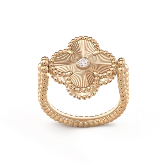 [GALE]CLOVER RIVERSIBLE ROSE GOLD RING